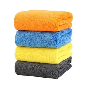 超吸水长短绒头超细纤维毛巾400gsm无边超细纤维洗车/清洁用清洁布