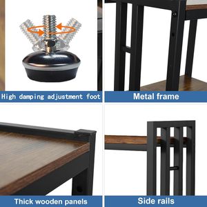 Étagère de rangement réglable <span class=keywords><strong>pour</strong></span> bar à café, cuisine, bureau à domicile, étagère de boulanger, support <span class=keywords><strong>pour</strong></span> mini-réfrigérateur et four à <span class=keywords><strong>micro</strong></span>-ondes - Product Image 3