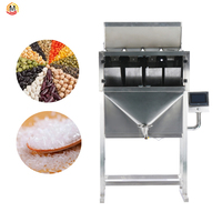 Distributeurs automatiques électriques en acier inoxydable à quatre trémies pour noix, riz, grains de café – Peseuse linéaire à 4 têtes