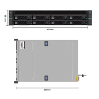 Châssis de serveur vide 2U 8 baies 12 Go avec backplane personnalisé pour GPU, NAS, ATX, montage en rack, pour disques durs, RIG et IA