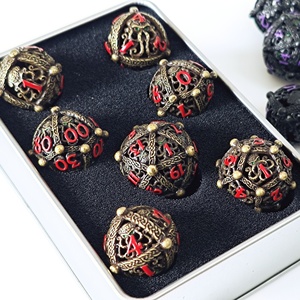 Juego de dados DND de Metal personalizado al por mayor de MINI PLANET, juego de dados de Metal poliédrico de pulpo hueco, juego de escritorio RPG, juego de dados de mazmorras y dragones - Product Image 3