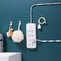 20 Pièces de Serre-câbles Auto-adhésifs en Plastique Transparent pour l'Organisation des Câbles Réseau et Domestiques, Idéaux pour la Salle de Bain