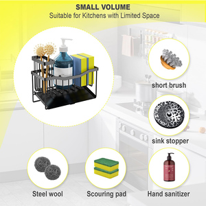 卸売キッチンカトラリーカウンターステンレス鋼オーガナイザーラック皿水切りラックシンク乾燥水切り付き - Product Image 3