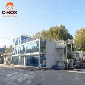 Cbox Casa Contenedor Móvil Personalizable con Cortina de Vidrio, Paquete Plano, Transpirable, para Oficina, Dormitorio de Trabajadores, Hotel, Campamento - Product Image 1