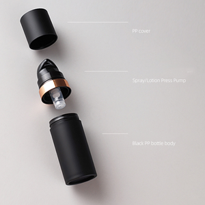 Bomba de botella sin aire negra de 15ml, serigrafía de logotipo personalizado, embalaje cosmético para loción de suero, tubos de plástico, botella sin aire de 5ml - Product Image 5