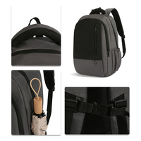 Sac à dos unisexe simple pour ordinateur portable, idéal pour les trajets quotidiens et les affaires, imperméable, durable, avec doublure en polyester, pour le lycée