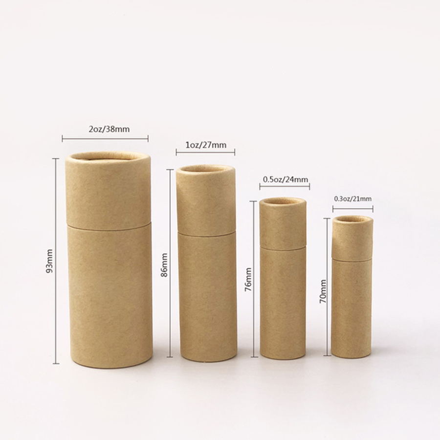 Eco-friendly Kraft Paper Tube Round Cosmetic Cardboard Packaging for Lipstick Perfume Snack Chocolate Candle Twisted Paper Tube