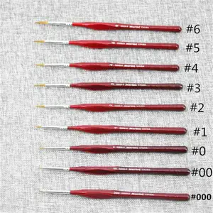 Bán sỉ bàn chải bút chip-Bộ Cọ Vẽ Màu Đỏ Rượu Vang Lông Thu Nhỏ Hook Line Pen Đồ Dùng Nghệ Thuật Để Chi Tiết Cọ Vẽ Nghệ Thuật Vẽ Móng Tay Nghệ Thuật