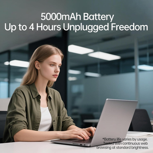 Computadora Portátil de 15.6 Pulgadas IPS Ultrafina <span class=keywords><strong>con</strong></span> Teclado Retroiluminado y Lector de Huellas Dactilares, Intel <span class=keywords><strong>I3</strong></span> N5095 N95, AMD R3 R5 R7, 1920x1080 - Product Image 4