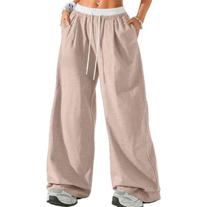 Wide Leg Plain Solid Color Double Waist Trousers <b>Pants</b> Latest Fashion <b>Men</b> Double Waist Trouser <b>Pants</b> - Product Image 1