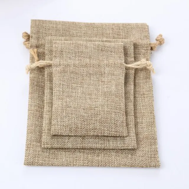 Thân Thiện Với Môi Tùy Chỉnh Logo In Linen Pouch Đay Vải Bố Dây Rút Túi Quà Tặng Với Xử Lý Bán Hot