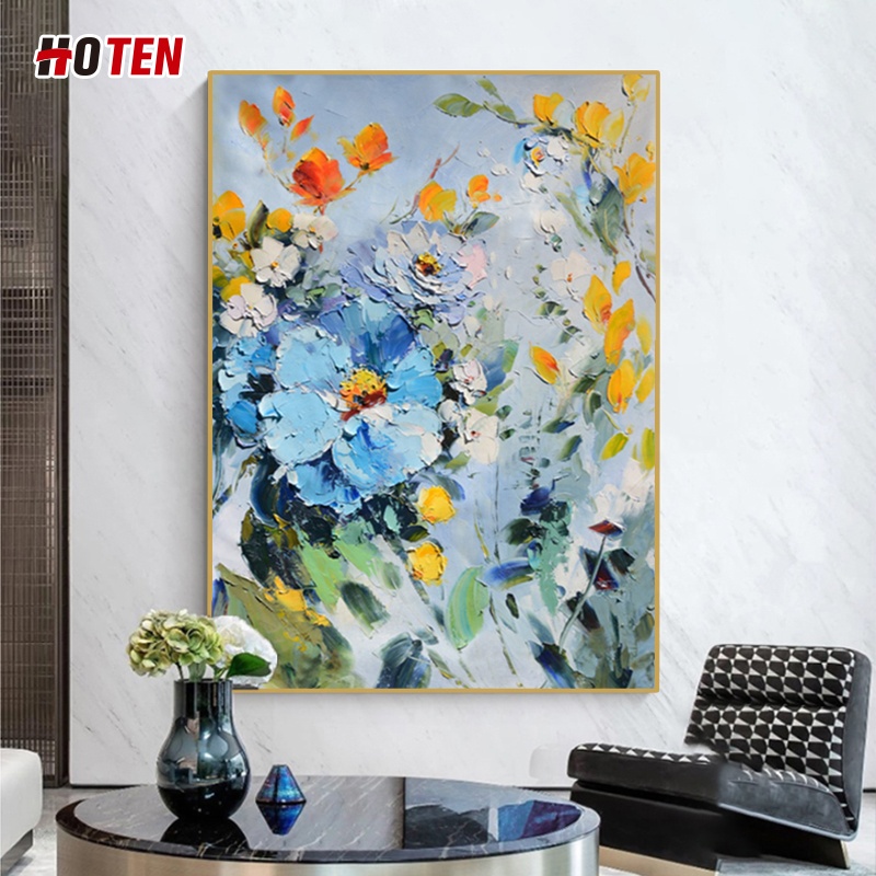 Printerland Quadro Moderno soggiorno ALBERO della VITA Fiori Astratto Quadri moderni da Parete XXL grande Stampa su tela Canvas Decorazione Murale muro Arredo Camera da letto Salone (1, 50x100 cm