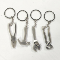 Porte-clés tournevis créatif en métal, Mini outils de travail 1 pièce, clé en forme de perceuse électrique, Logo personnalisé