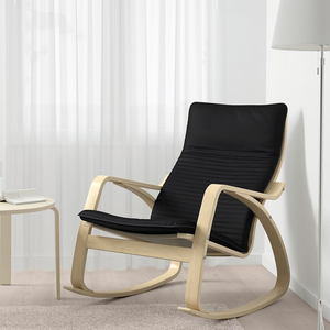 เก้าอี้ไม้เนื้อแข็งแบบนอร์ดิกใช้ในบ้านเก้าอี้โยกได้ง่ายสำหรับห้องนั่งเล่นห้องนอนดีไซน์หรูหราสำหรับระเบียงที่เรียบง่าย - Product Image 2