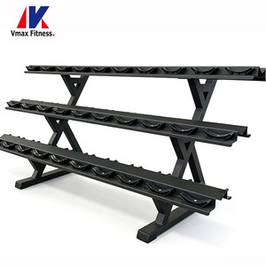 Wholesale Commercial Home Gym 10 Pair <strong>Dumbell</strong> Rack Weight Storage Rack Fitness Equipment 2 Layer Dumbbell Rack <strong>Stand</strong> - Product Image 6