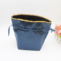 Sac à cordon en satin avec logo personnalisé, fond carré, nouveau cadeau, emballage pour bijoux, cosmétiques, textiles, couleur personnalisée, vente chaude