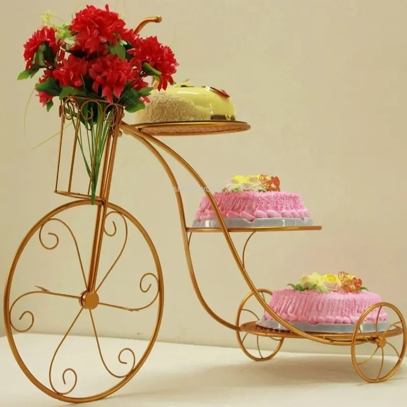 Vente en gros de support à gâteau pour vélo support à dessert multicouche anniversaire mariage outils de décoration de gâteau accessoires de cuisson créatifs gâteau t
