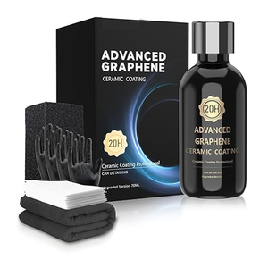 Kit de detailing automobile avancé avec revêtement céramique au graphène 70ml pour voitures, protection longue durée 10 ans+, ultra brillant, entretien automobile - Product Image 1