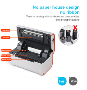 <span class=keywords><strong>Imprimante</strong></span> d'Étiquettes Intelligente 203 DPi 108mm <span class=keywords><strong>Imprimante</strong></span> d'Étiquettes Thermique pour Étiquettes d'Expédition Utilisation pour Entrepôt Express Bureau et Petites Entreprises - Product Image 6