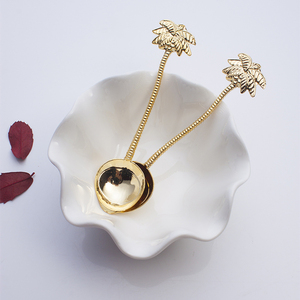 Cuillère vintage en forme de cocotier, alliage de zinc doré, cadeaux de mariage, cuillère à café en forme de <span class=keywords><strong>palmier</strong></span> - Product Image 6