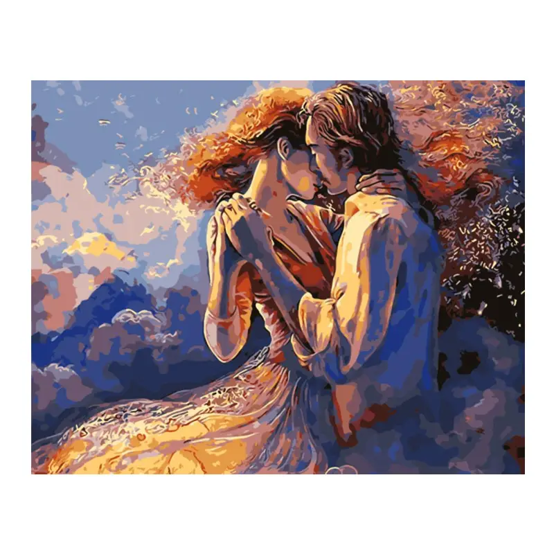AE-P381 Figure Painting Wedding Photo Custom Seascape Acrylic Paint Home Decoration Diy Painting by Numbers