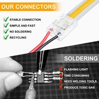 Conector de tira LED COB de 2, 3 y 4 pines al por mayor, terminal de cable IP65 sin soldadura para PC de 5 mm, 8 mm y 10 mm para cinta de luz flexible RGB CCT