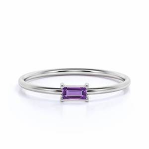 Optimale Prijs 14K Goud Gevulde Geboortesteen Ring Natuurlijke Amethist Fijne Sieraden Handgemaakte Knokkelring - Product Image 1