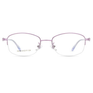 Elegantes Monturas de Gafas Ovaladas de Aleación para Mujer 34454, Ligeras, Montura Completa, Lentes de Resina, Origen Danyang - Product Image 1