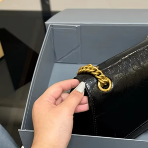 Bolso de cadena balenciagas de piel de vaca 2025 de alta calidad original de alta gama, bolso de mano para mujer, bolso de moda para mujer - Product Image 5