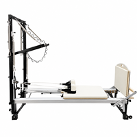 Machine de Pilates Reformer en aluminium avec demi-tourneuse intégrée pour studio à domicile – Équipement de fitness