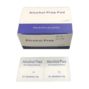 Bulk Wholesale 100Pcs Box Alcohol Prep Pads Isopropyl 75% Alcohol Hand Sanitizer Wipes