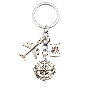 1 ud. Llavero de avión con colgante 'Donde quiera que vayas', Joyería artesanal de amistad, Regalo DIY para viajeros - Product Image 1