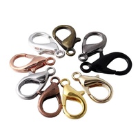 Fermoir mousqueton en alliage électroplaqué pour accessoires de bijoux DIY, pendentifs de collier et anneaux de connexion faits main