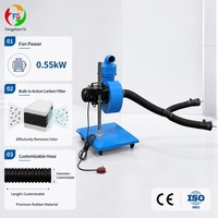 Extracteur d'échappement en caoutchouc à 220 degrés avec double tuyau d'échappement et filtre à charbon pour systèmes de contrôle des fumées et des gaz de garage