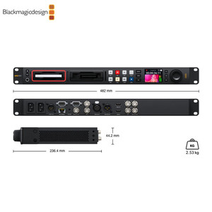 Blackmagic Design HyperDeck Studio 4K Enregistreur Montable en Rack Sortie HDMI 482mm x 44.2mm Équipement de Capture Vidéo - Product Image 1