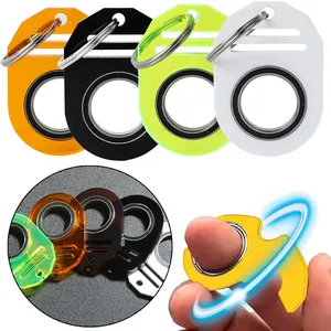 Spinner Stress Toy Metal idget Toy Kid Fingertip Spinning Keyring Finger Fidget Ring Keyring Relieve Boredom Party Gift Llavero