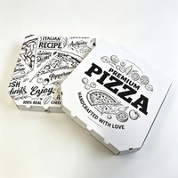 Boîte à pizza personnalisée imprimée, papier kraft ondulé de qualité alimentaire, résistant à la graisse, emballage à emporter, fabrication en usine