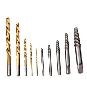 Spiral Flute Screw Extractor Set 5pc Drill Bits 5pc Metric Industrial Grade Damaged Screw Removal Tool Kit - Product Image 1