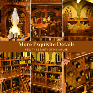 Minicity كتاب 3d Nook مكتبة عامة 3d خشبية لغز مصغرة منزل عدة كتاب Nook 3d لغز ديي مجموعة الحرف اليدوية ديي كتاب الزواية عدة - Product Image 3