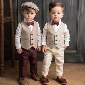 Custom Clothing <span class=keywords><strong>Manufacturers</strong></span> Wedding Suits for Baby Boys Outfits Roupa infantil para crianças 2 Sets Gentleman Wear Baby Suits - Product Image 4