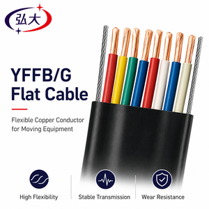 Câble plat YFFB/G en nitrile, résistant à l'abrasion, renforcé en acier, pour grue, type feston - Product Image 1