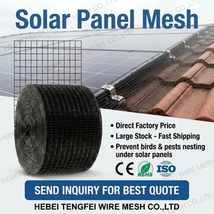 <span class=keywords><strong>Grillage</strong></span> <span class=keywords><strong>anti</strong></span>-oiseaux Tengfei Critter Guard 10 po x 12 po x 100 pi, revêtement PVC stable aux UV, protection pour panneaux solaires contre oiseaux, pigeons et écureuils, vente en gros - Product Image 1
