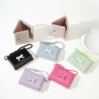 Dompet Tipis Baru Baellerry untuk Wanita dan Remaja Putri, Dompet Lipat dengan Resleting untuk Koin dan Tempat Kartu, Elegan, Kulit PU Berkualitas Tinggi