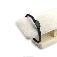 Bracelet NFC en coquille de noix de coco avec chaîne en cuir et boucle métallique, réglable, sans application, 13,56 MHz RFID, contrôle d'accès
