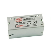 Alimentation électrique à découpage LED S-12W-12 AC 100-240V 12V 1A 12W avec protection OTP, transformateur CC
