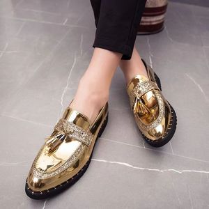 Nuevos zapatos de <span class=keywords><strong>charol</strong></span> brillante informales para hombre con logotipo personalizado, vestido de negocios a la moda, zapatos de <span class=keywords><strong>charol</strong></span> de punta suave para hombre - Product Image 3