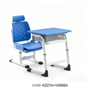 Adjustable Height School Desk And <b>Chair</b> With Blue Top And Metal Frame For Child Use Model 34396-KZ27 - Product Image 6