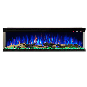 <span class=keywords><strong>Cheminée</strong></span> électrique à 3 côtés avec télécommande et écran tactile LED, effet de flamme décoratif, 42''50''60'', pour salon - Product Image 1