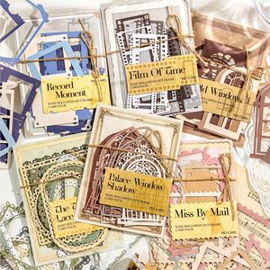 Paquete de 15 unidades de paquetes de tarjetas huecas de papel Kraft blanco, Serie de colección de Marcos, material de collage de fondo de manual - Product Image 5