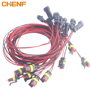 CHENF Câble de raccordement en fibre optique personnalisable avec terminal de voiture en cuivre, adaptateur d'alimentation, diverses longueurs de câble et couleurs de <span class=keywords><strong>gaine</strong></span> - Product Image 3